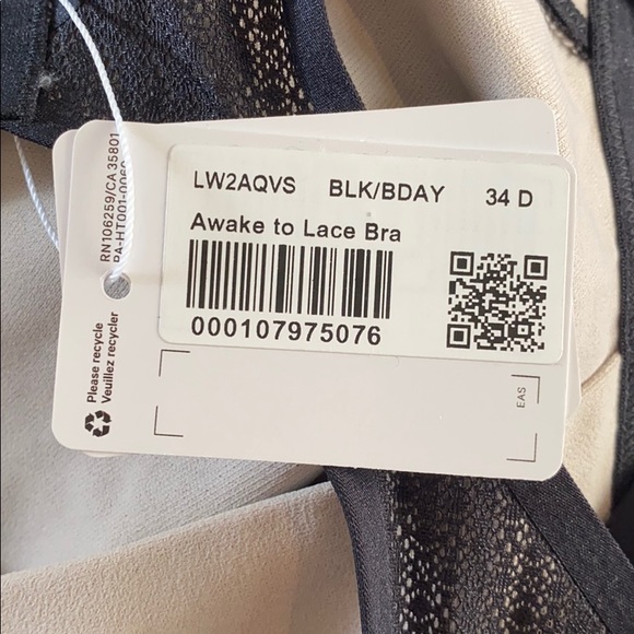 NEW! LULULEMON Awake to Lace bra BLACK 34 D - Picture 4 of 6